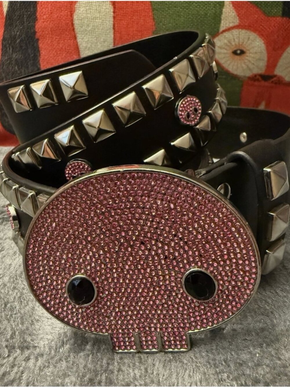 Kuromi Skull Studded Bling Belt-Hot Topic, Sanrio XL